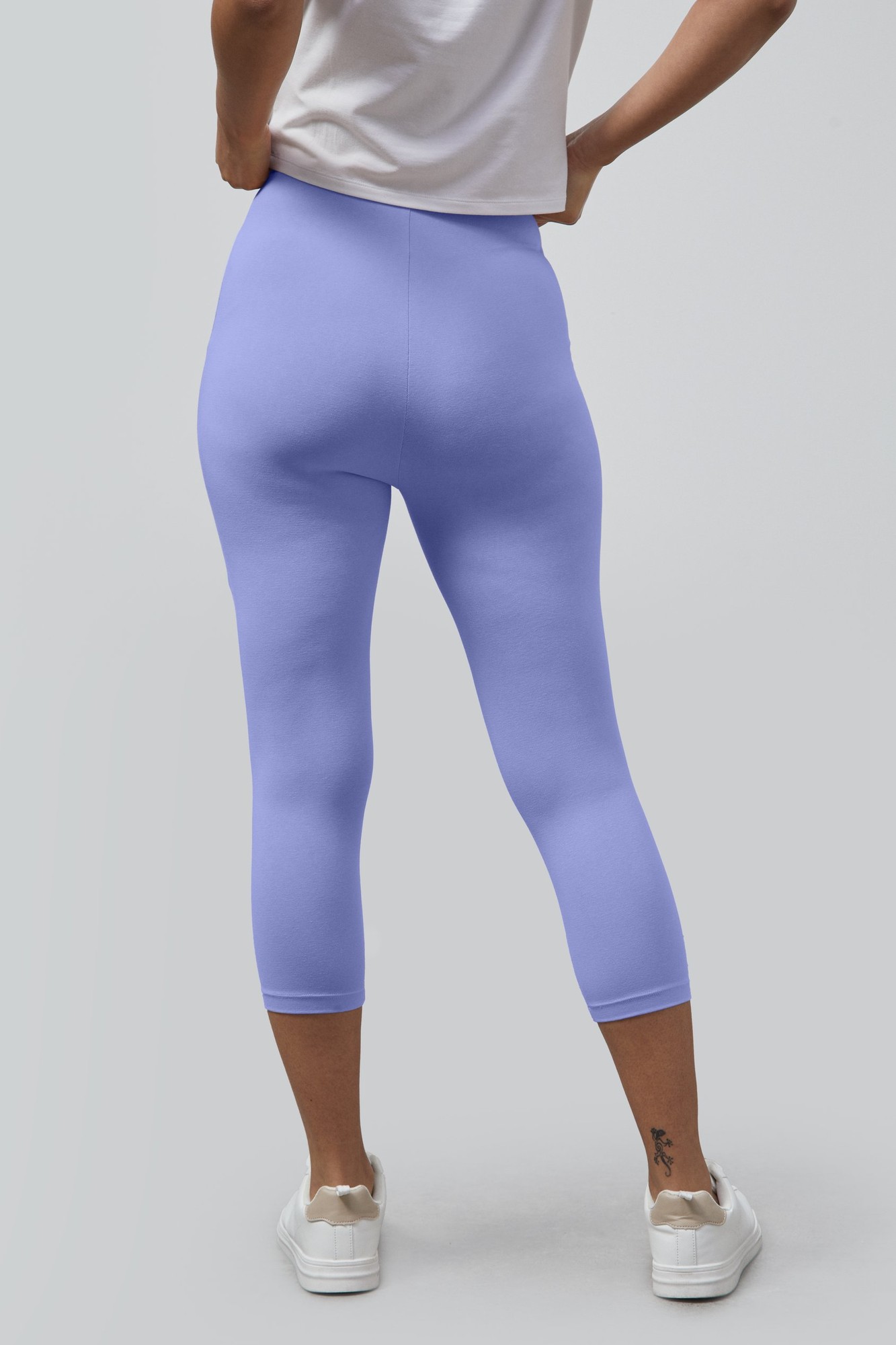 Enorsia Womens Purple Cropped High Waist Leggings - UK 18 - image 2