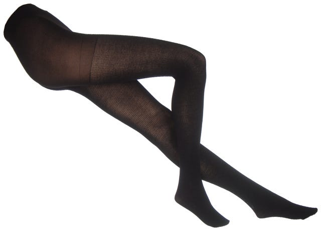 Black ribbed tights with an 80 denier thickness, featuring a soft hold design for extra roominess, ideal for comfort and warmth.