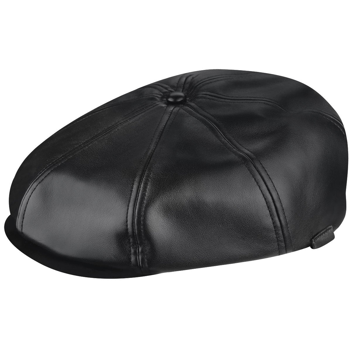 Kangol Faux Leather Cap - Black / L