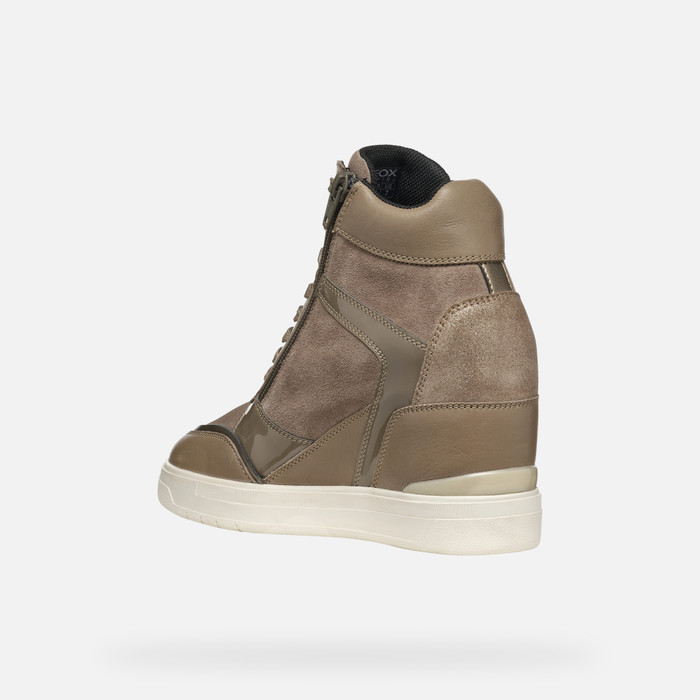 Geox Women's D MAURICA B Trainers in Dark Taupe - image 4