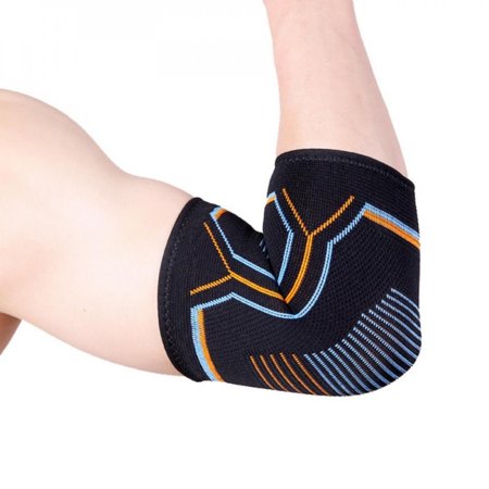 Black Gilbert Rugby Atomic Baselayer Top for men, featuring a snug fit, moisture-wicking material, and vibrant blue and orange accents along the seams.