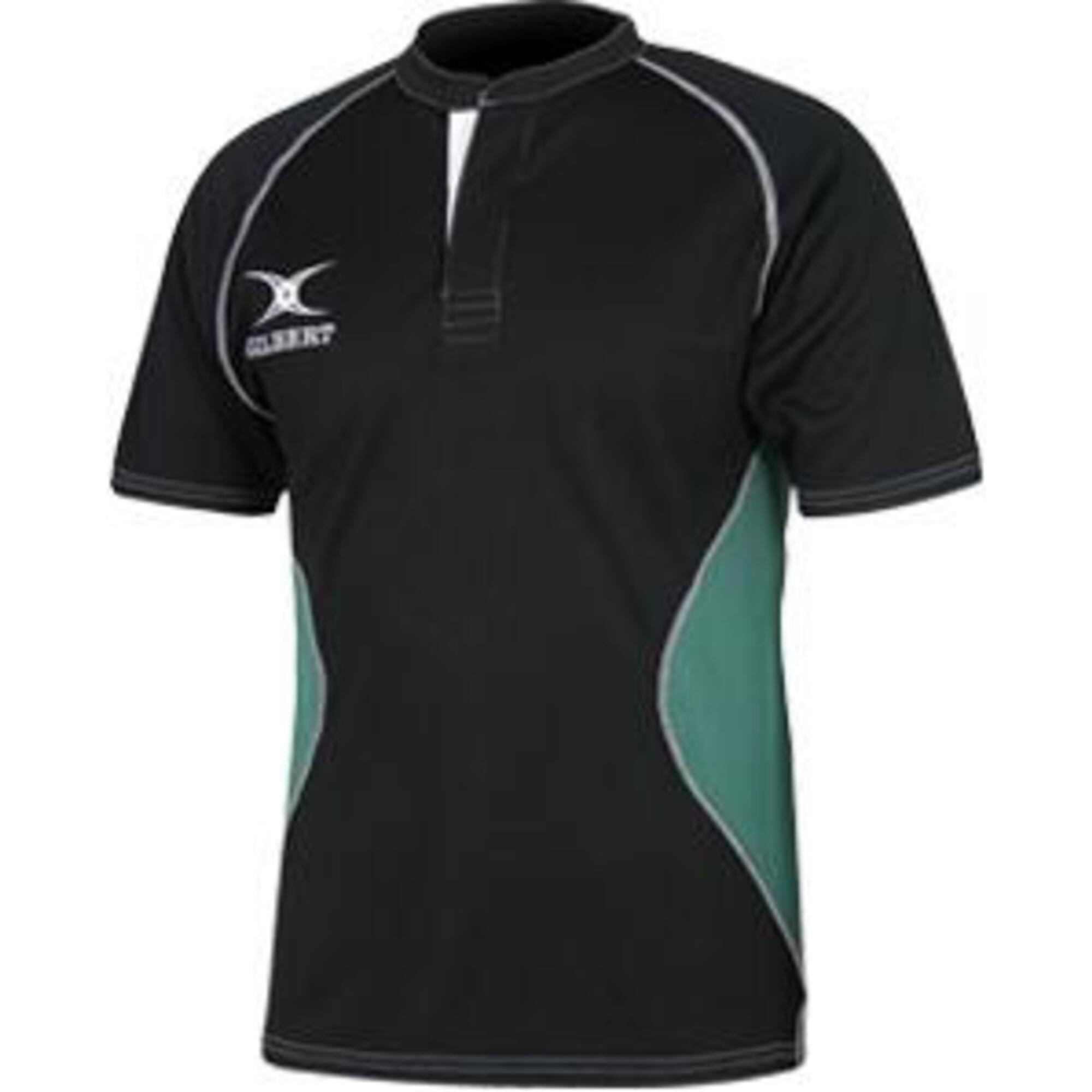 Gilbert Rugby Gilbert XACT V2 Match Shirt - Junior - Size: Age 9 - 10 - Black / Green - image 2