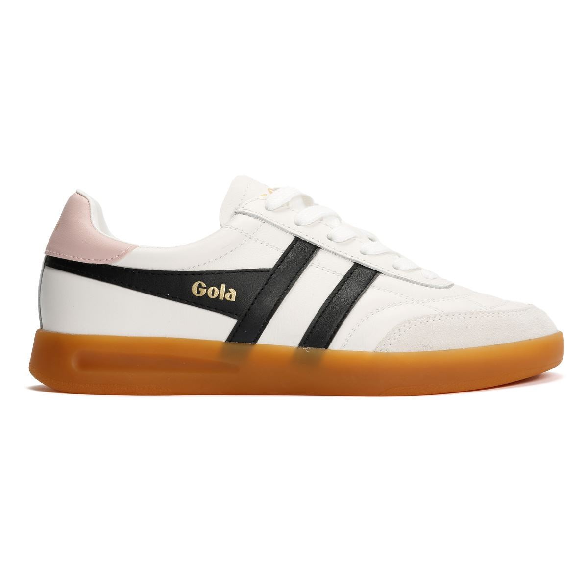 Gola Stadia Leather Women's White/Black/Chalk Pink Trainers - image 5