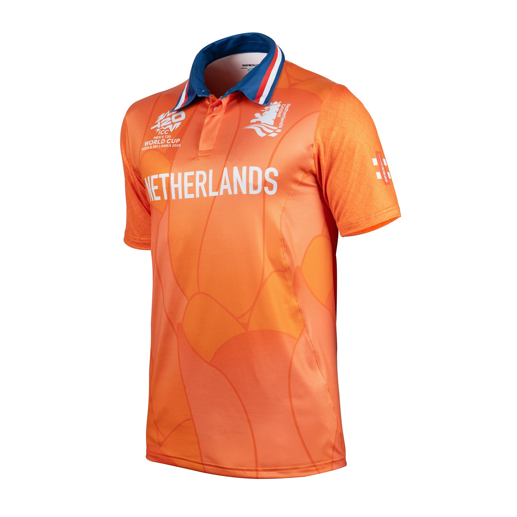 Gray-Nicolls Netherlands Men's T20 World Cup '26 Short Sleeve Match Shirt - Mens - Size: Size - image 2
