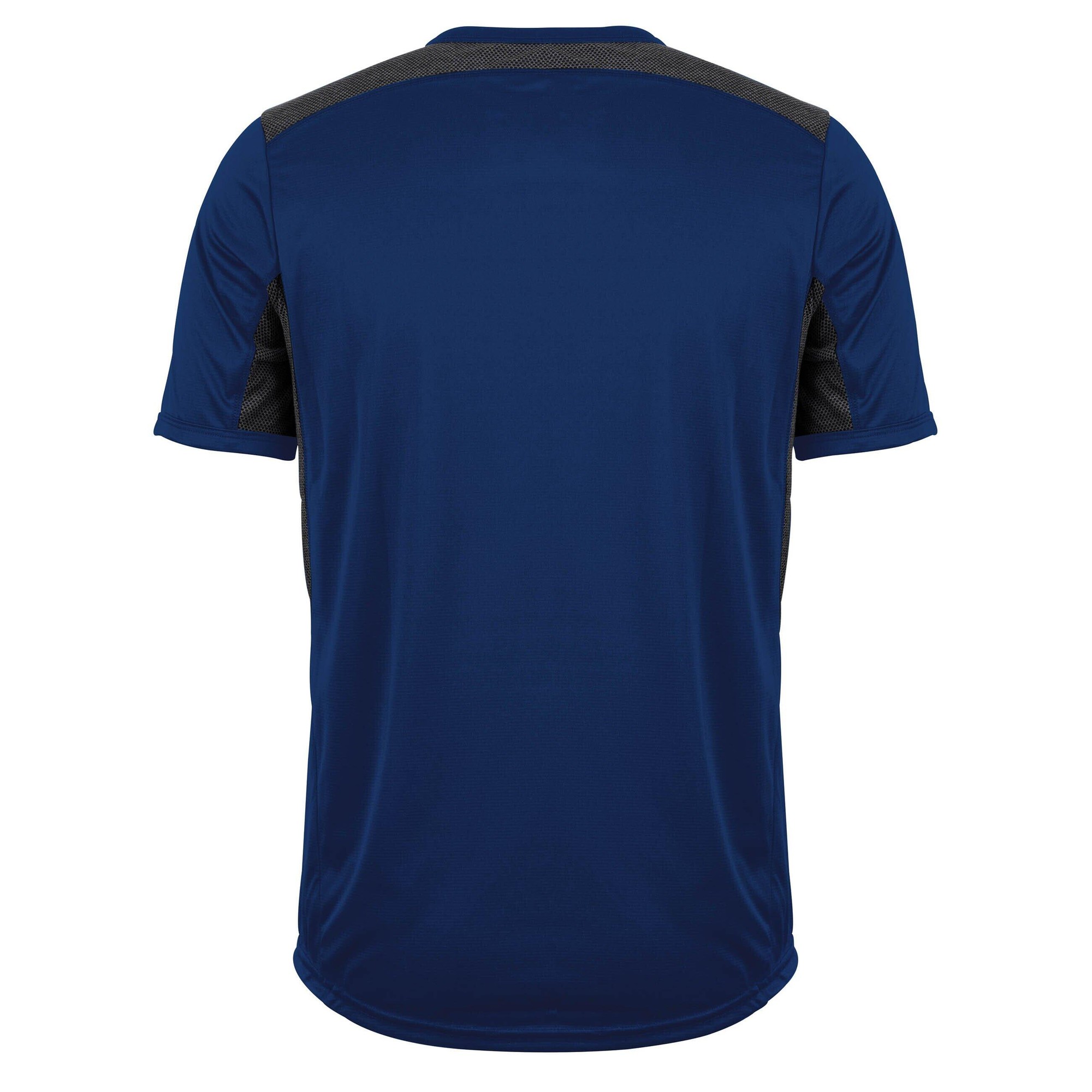 Black short sleeve junior t-shirt by Gray-Nicolls, featuring a lightweight, breathable fabric with mesh panels for enhanced ventilation and comfort during sports activities.