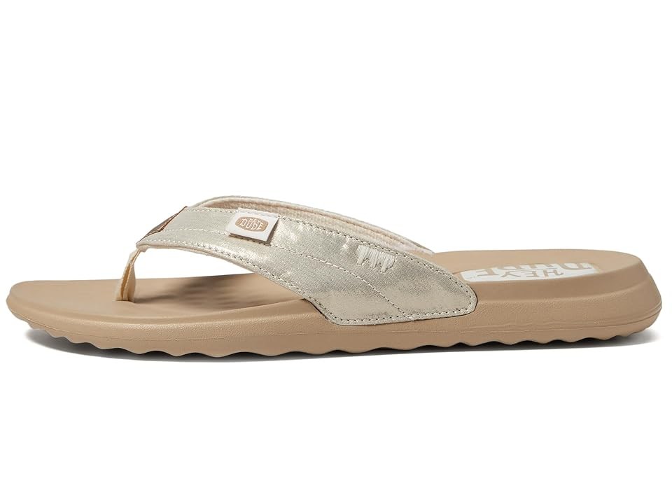 HEYDUDE Women's Christi Flip Classic Sandal in Gold - image 5