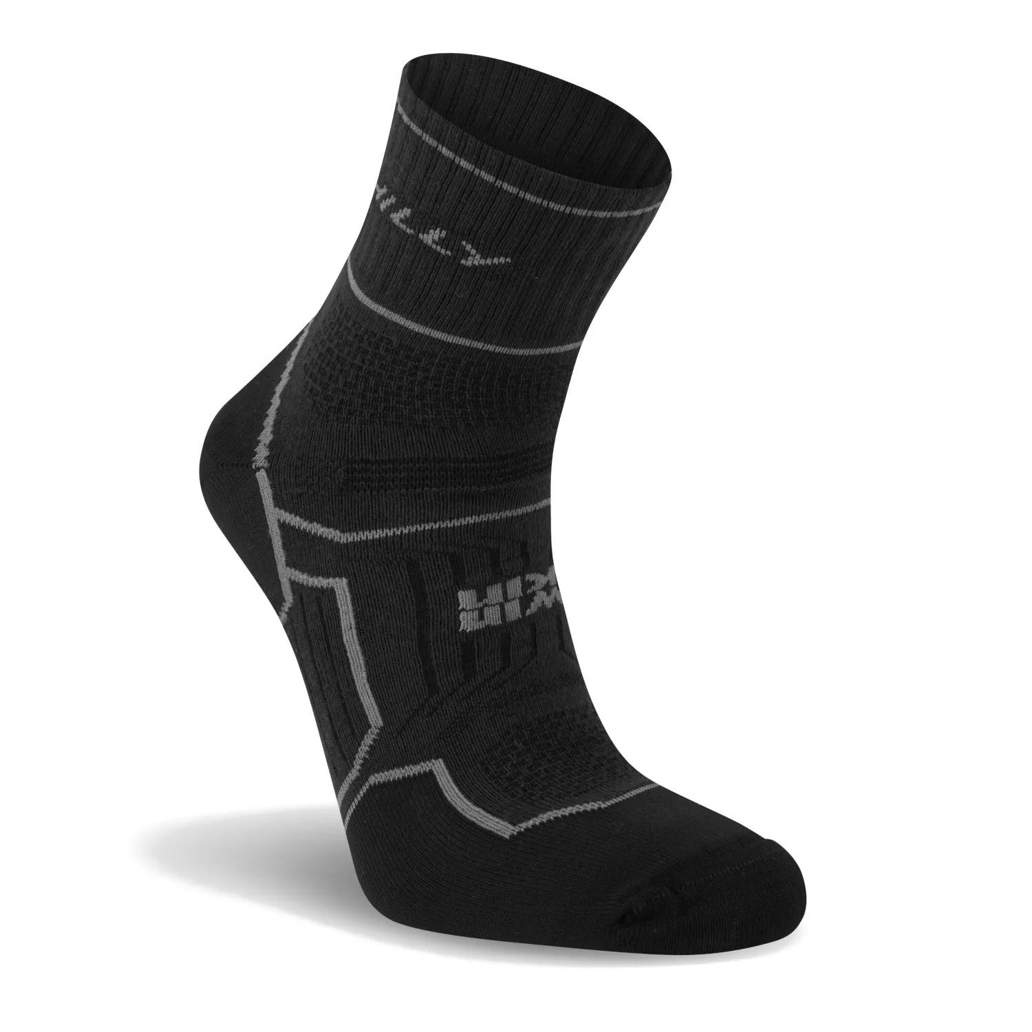 Hilly Twin Skin Anklet Medium Cushion Running Socks - Black/Anthracite / M - image 3