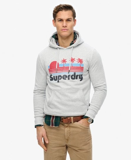 Superdry Superdry Men's Vintage Great Outdoors Hoodie Light Grey