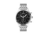 Hugo Boss Hugo Boss Companion 1513652 Men's Chronograph Watch – 42mm Black Dial Silver Bracelet