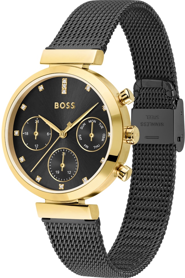 Hugo Boss Flawless Women's Watch HB1502627 Black Dial Mesh Bracelet - image 2
