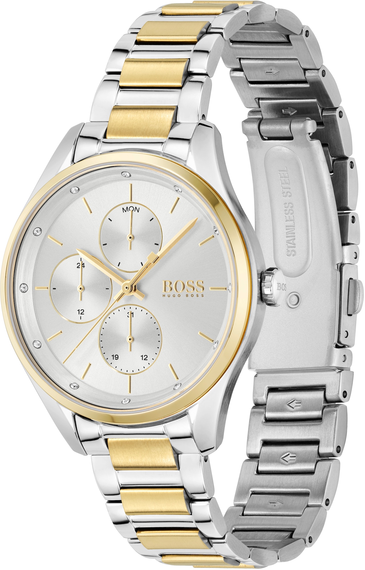 Hugo Boss Grand Course 1502585 Women's Watch – 36mm Silver Dial Two-Tone Bracelet - image 3