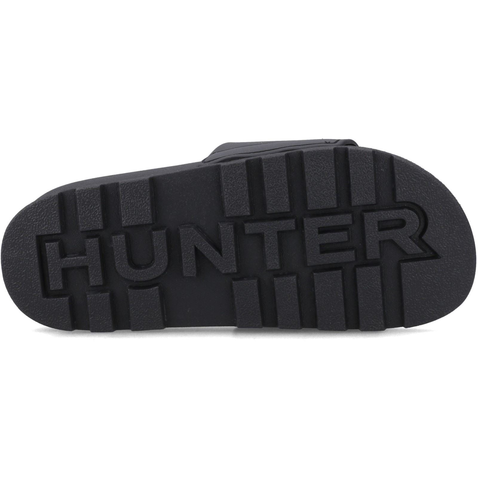 Hunter Core Embossed Slider Polyester Women's Black Slides - image 3