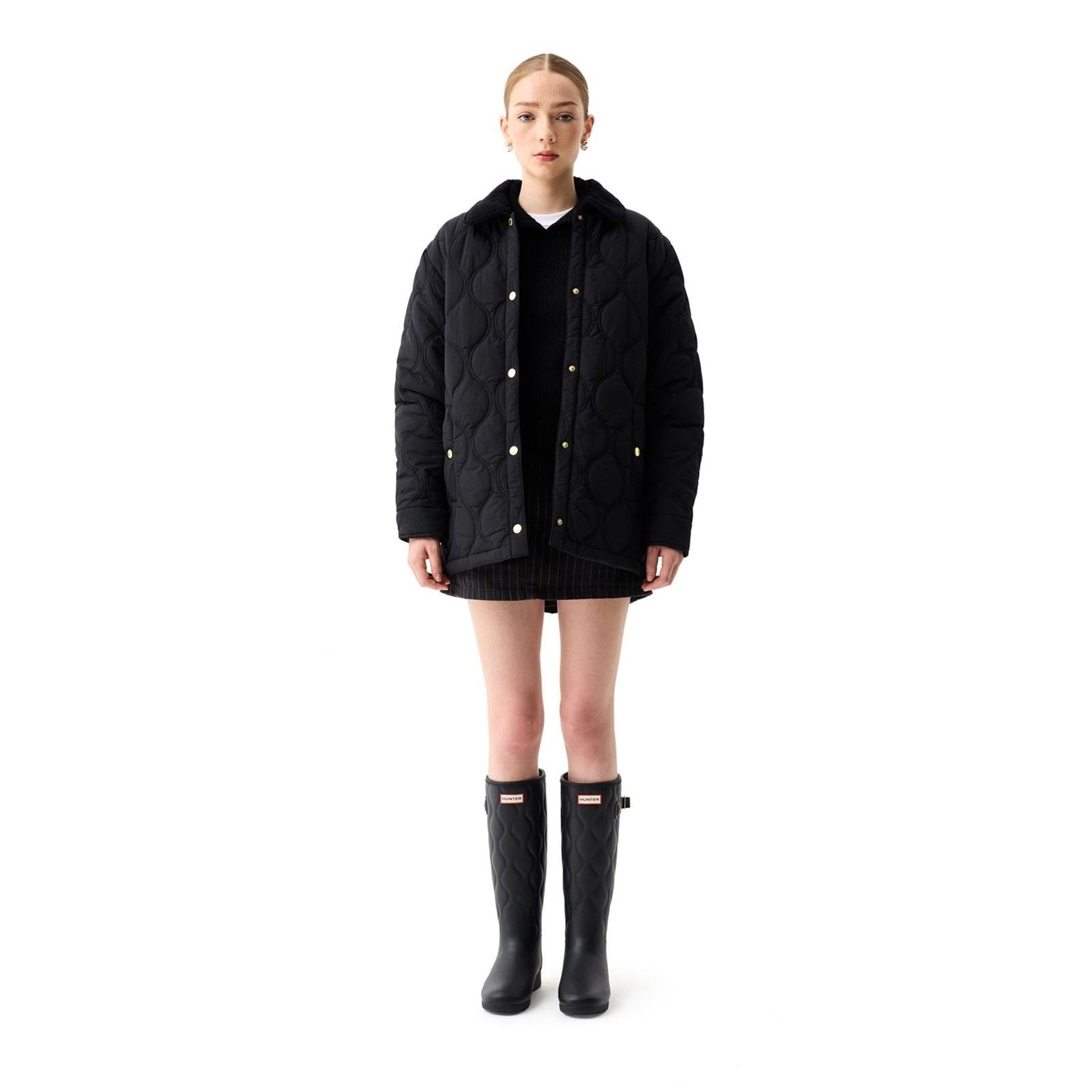 Hunter Witton Quilted Shacket Women's Black Quilted Jackets - image 3