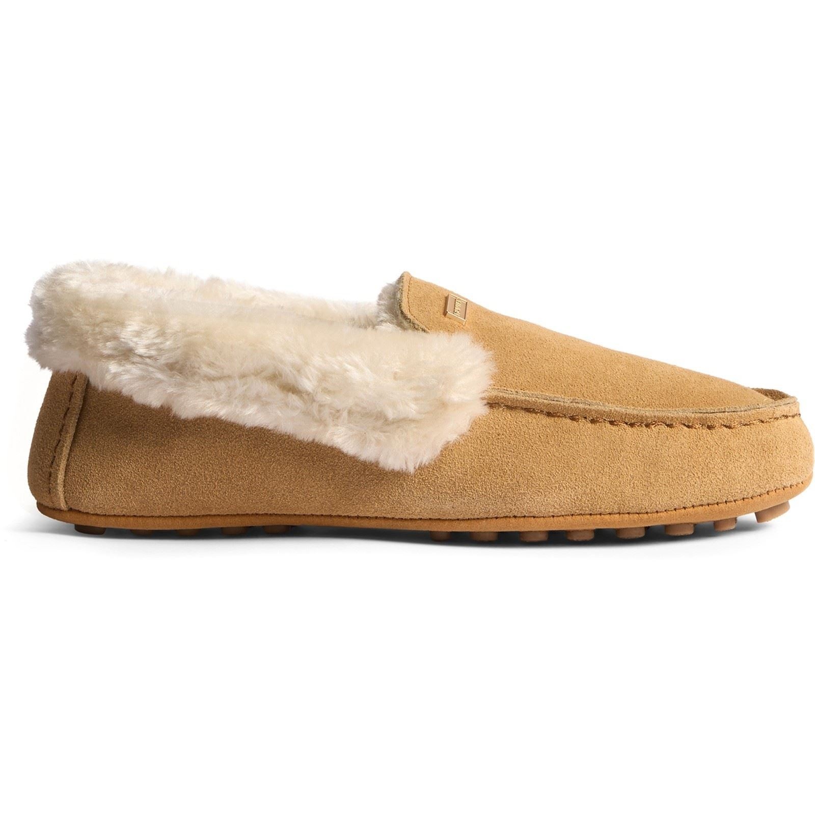 Hunter Womens Moccasin Slipper Sherpa Suede Women's Biscuit Slippers - image 5
