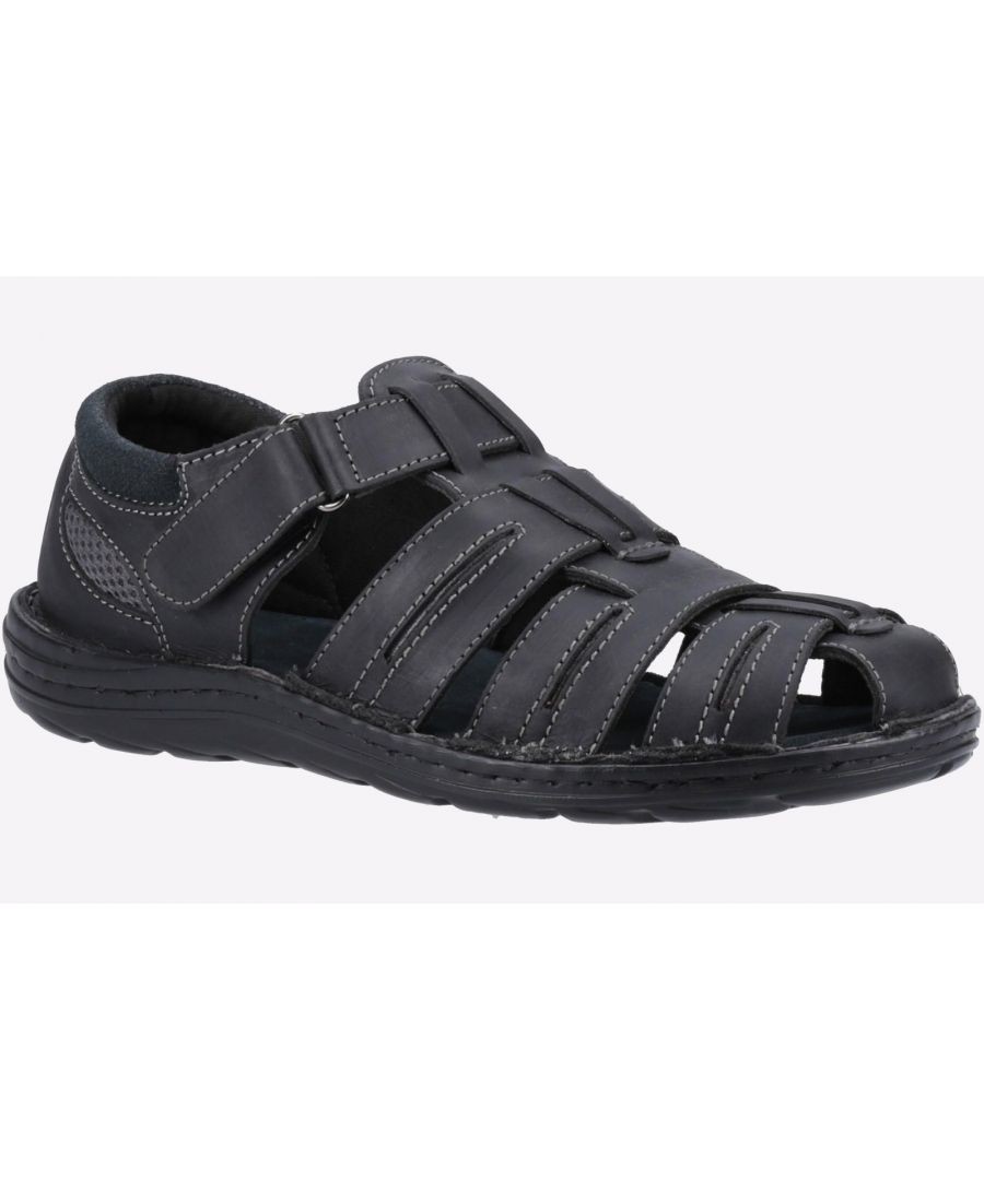 Hush Puppies Albert Leather Men's Black Sandals - image 2