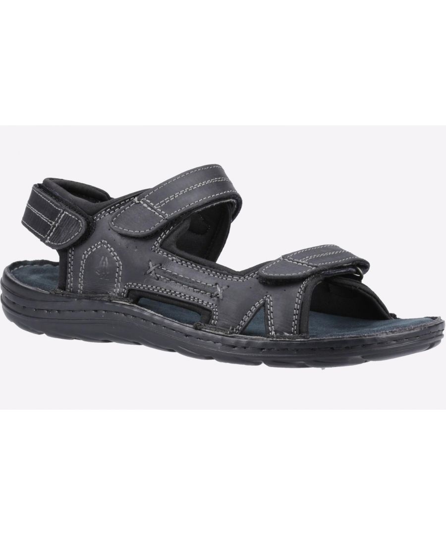 Hush Puppies Alistair Leather Men's Black Sandals - image 2