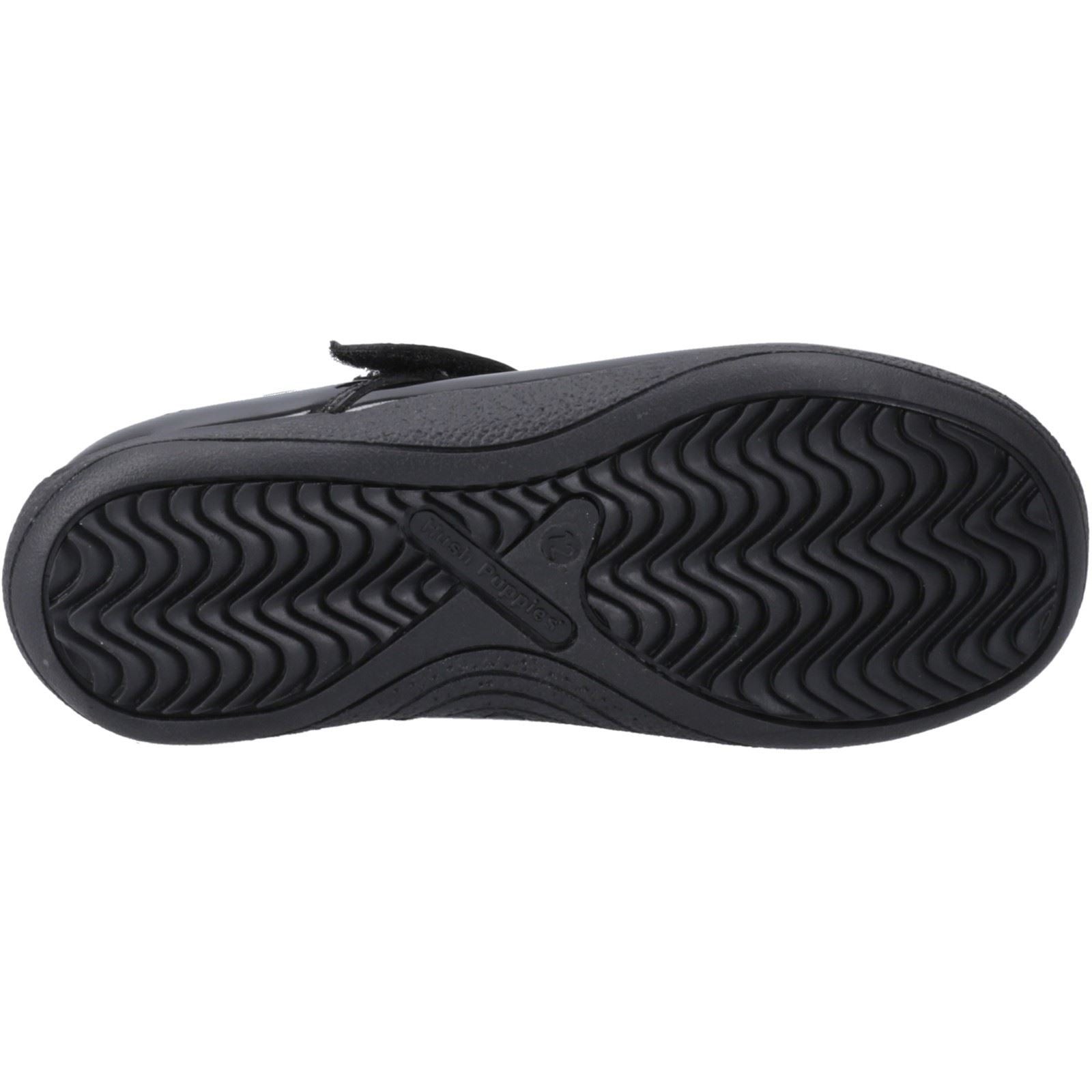 Hush Puppies Caitlin T-Bar Leather Youth Black Shoes - image 3