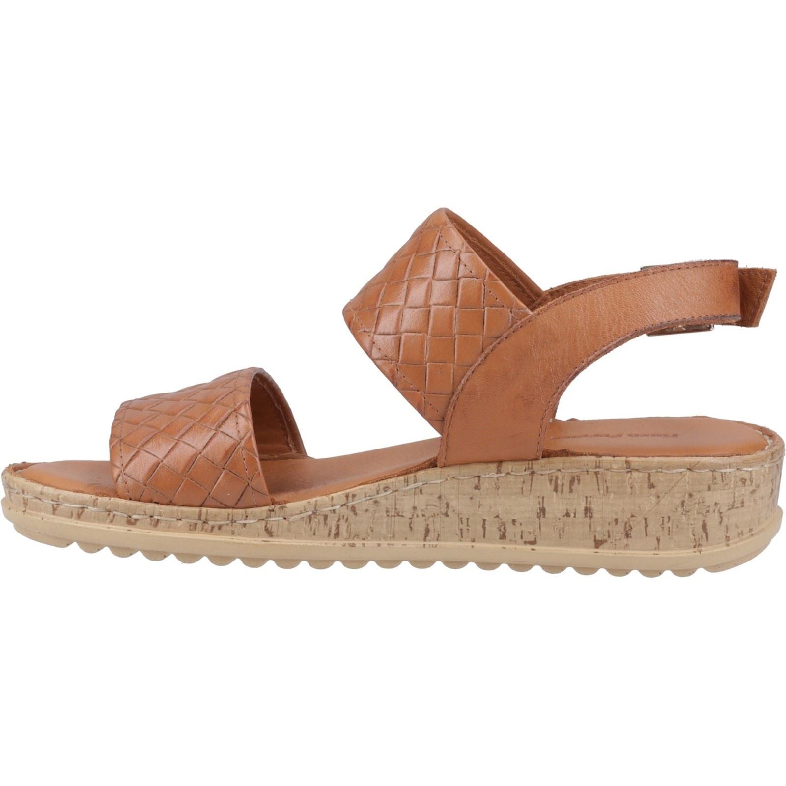 Hush Puppies Ebony Woven Leather Women's Tan Sandals - image 4