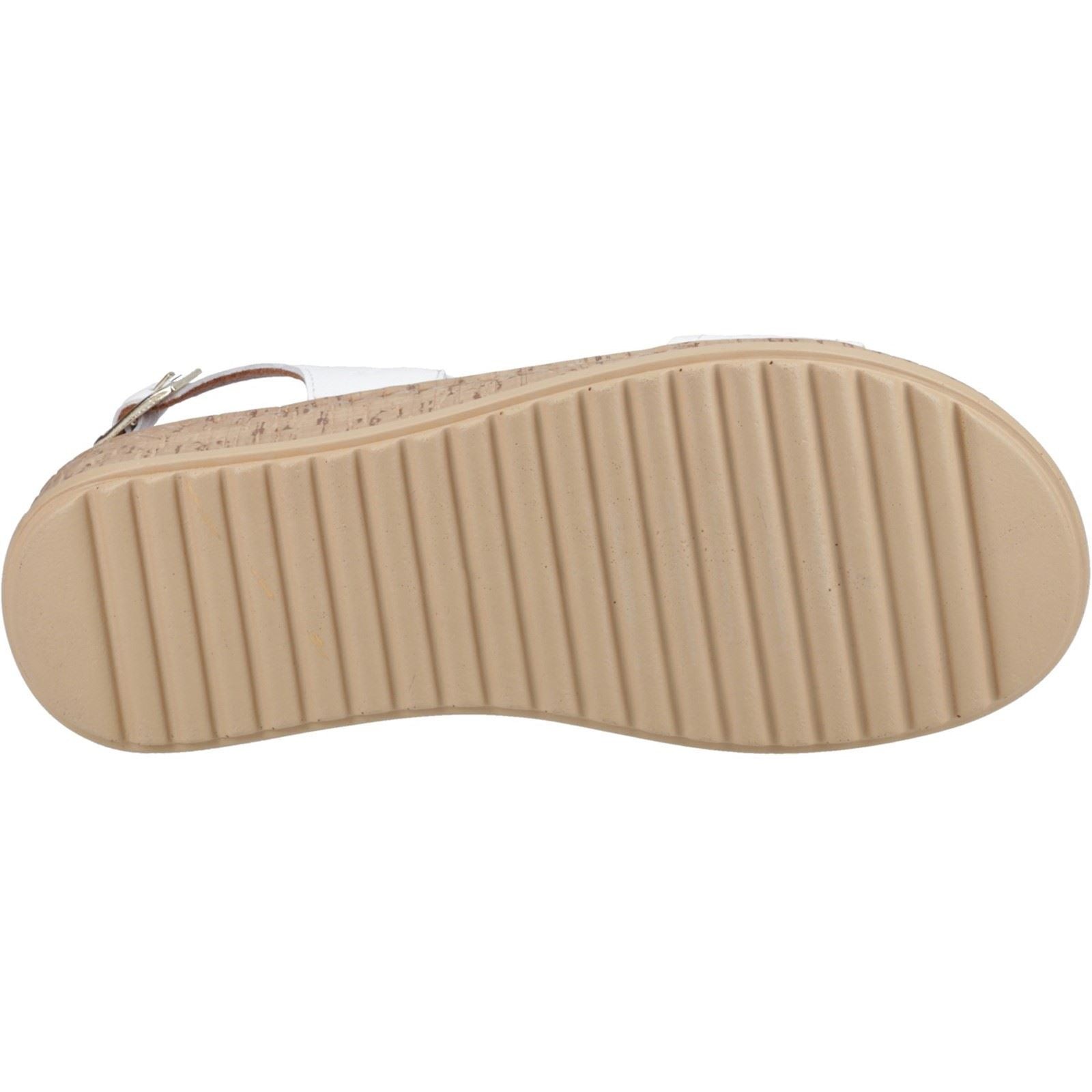 Hush Puppies Ebony Woven Leather Women's White Sandals - image 3