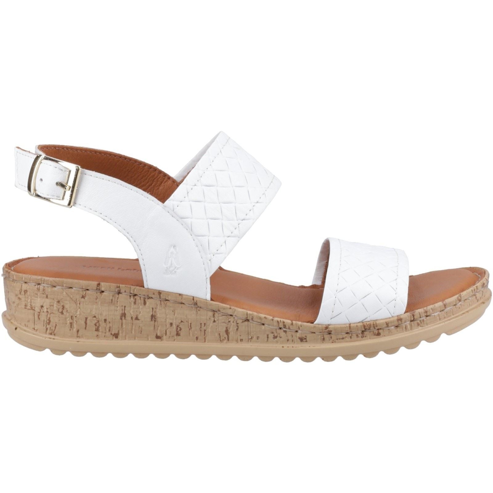 Hush Puppies Ebony Woven Leather Women's White Sandals - image 5