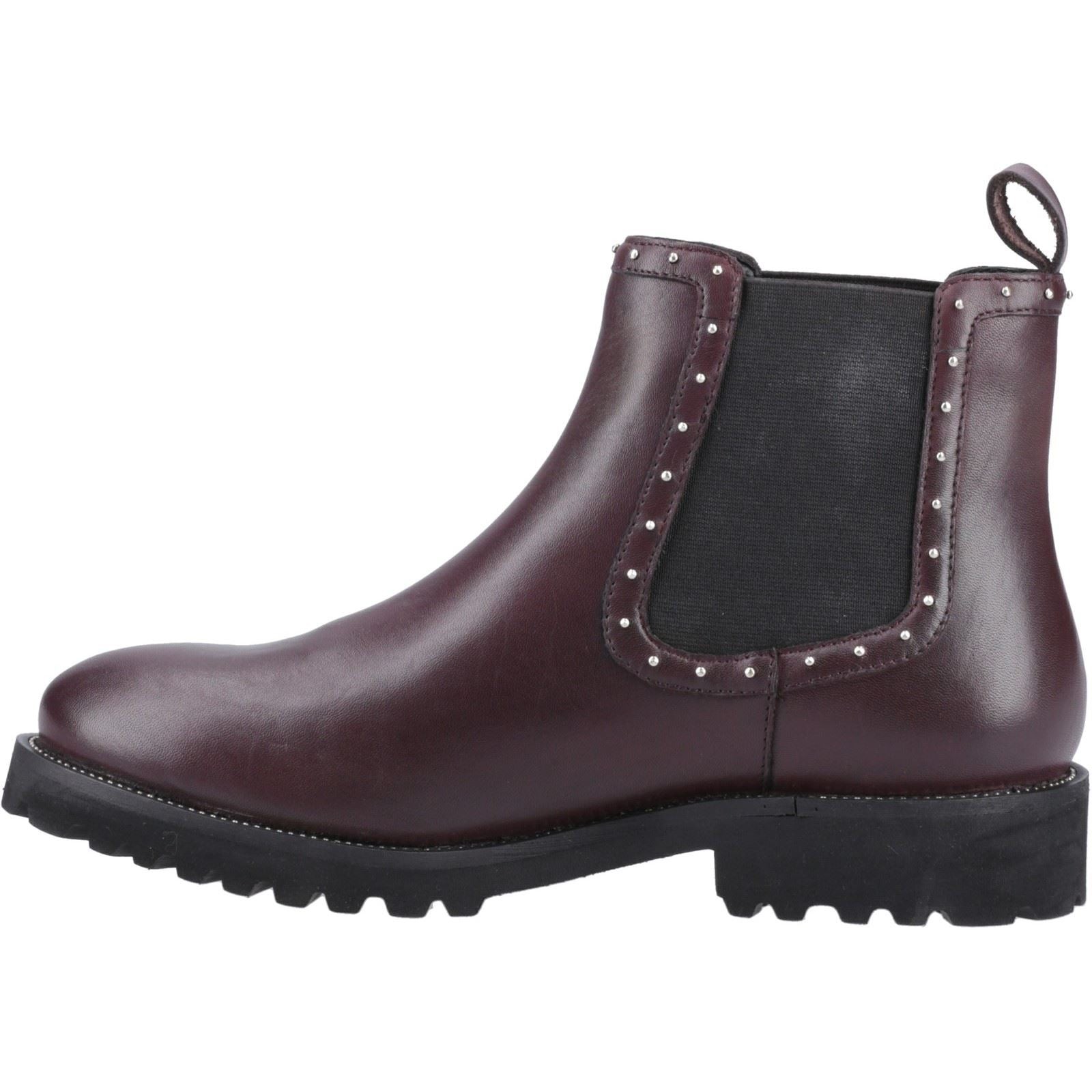 Hush Puppies Gwyneth Leather Women's Plum Flat Chelsea Boots - image 4
