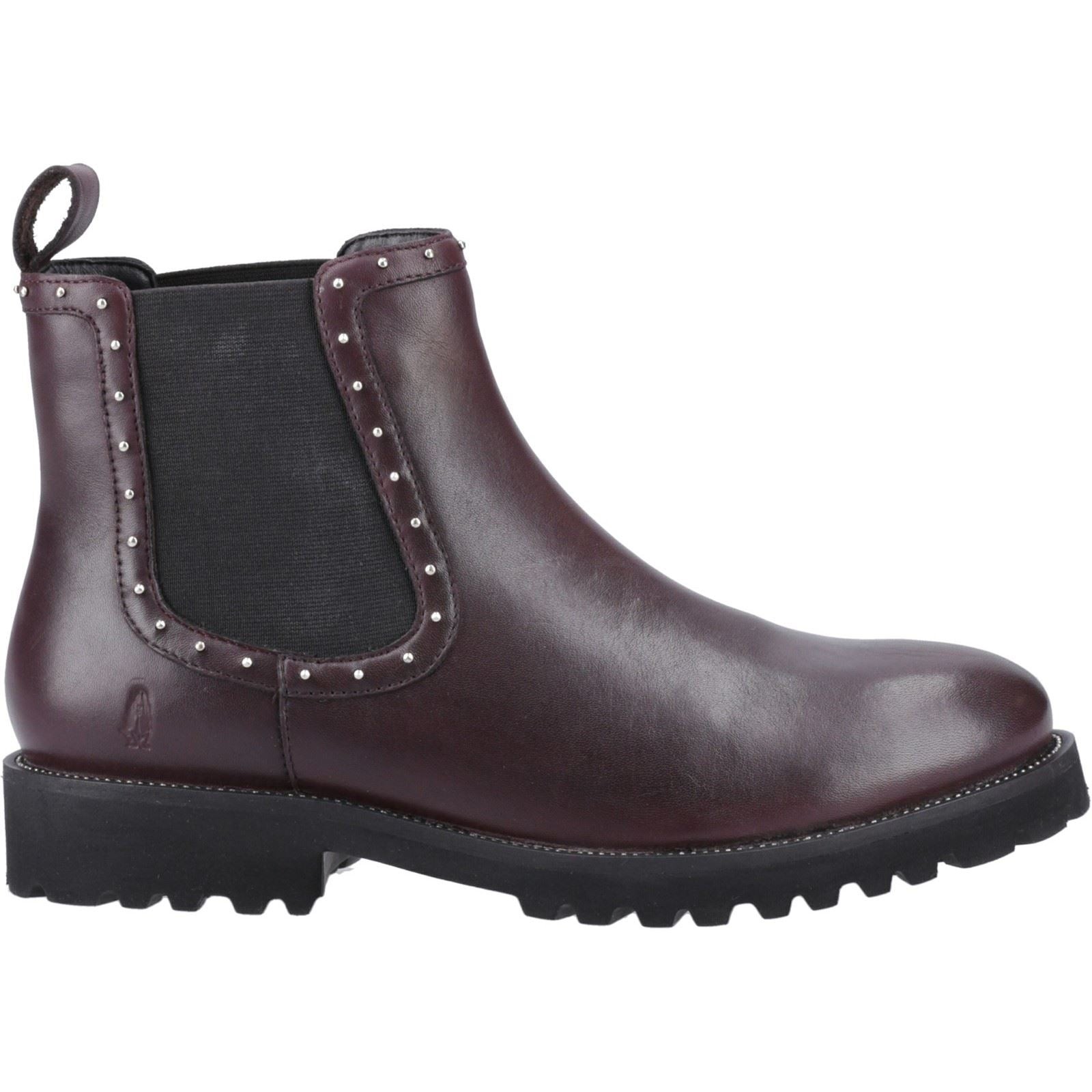 Hush Puppies Gwyneth Leather Women's Plum Flat Chelsea Boots - image 5