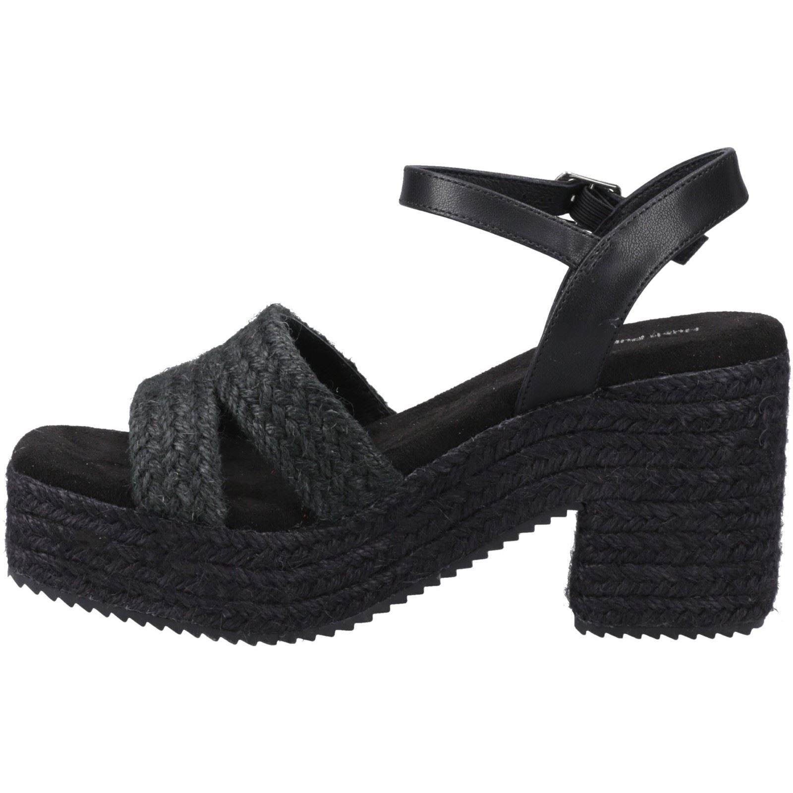 Hush Puppies Jamelia Espadrille Heel Textile Women's Black Sandals - image 4