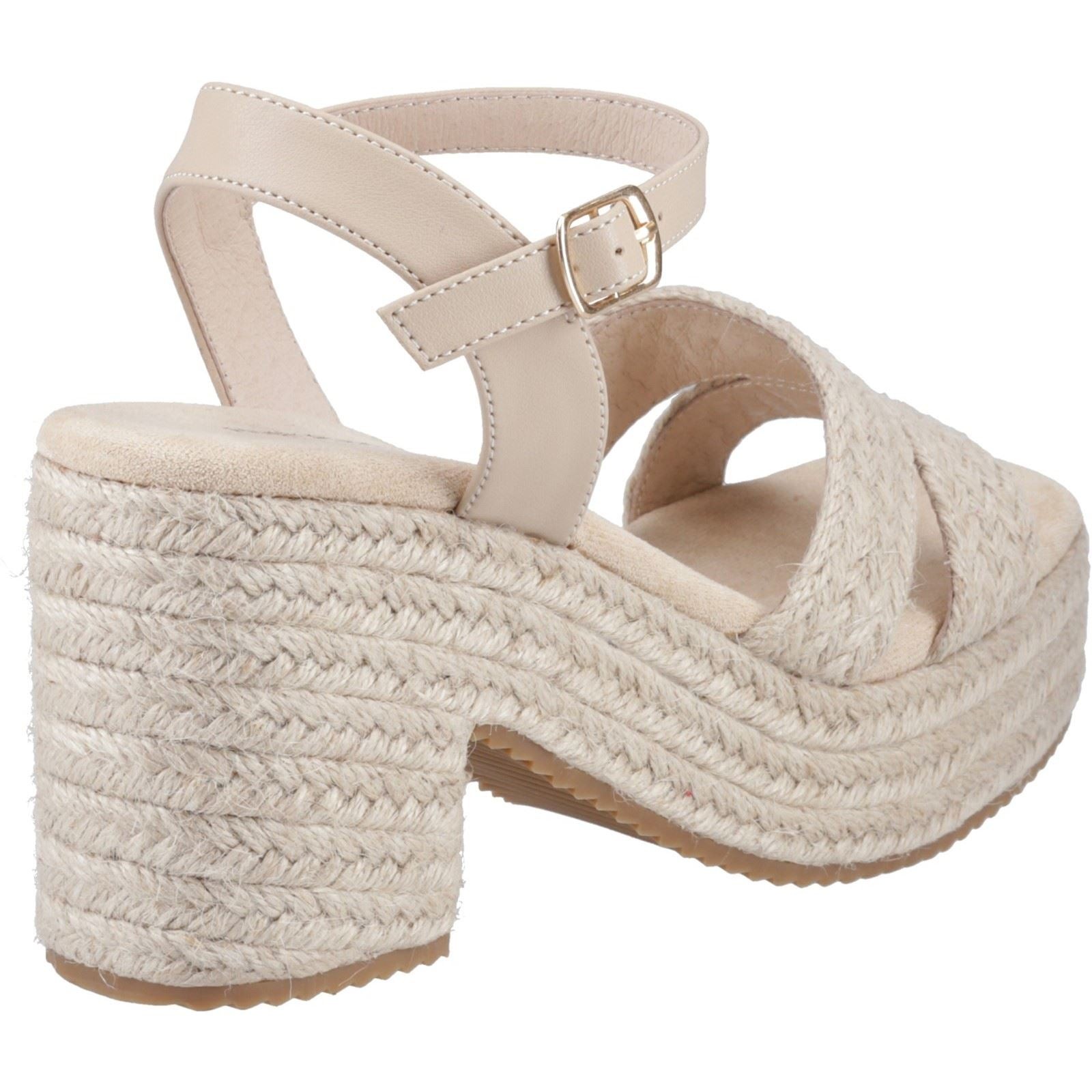 Hush Puppies Jamelia Espadrille Heel Textile Women's Nude Sandals - image 2