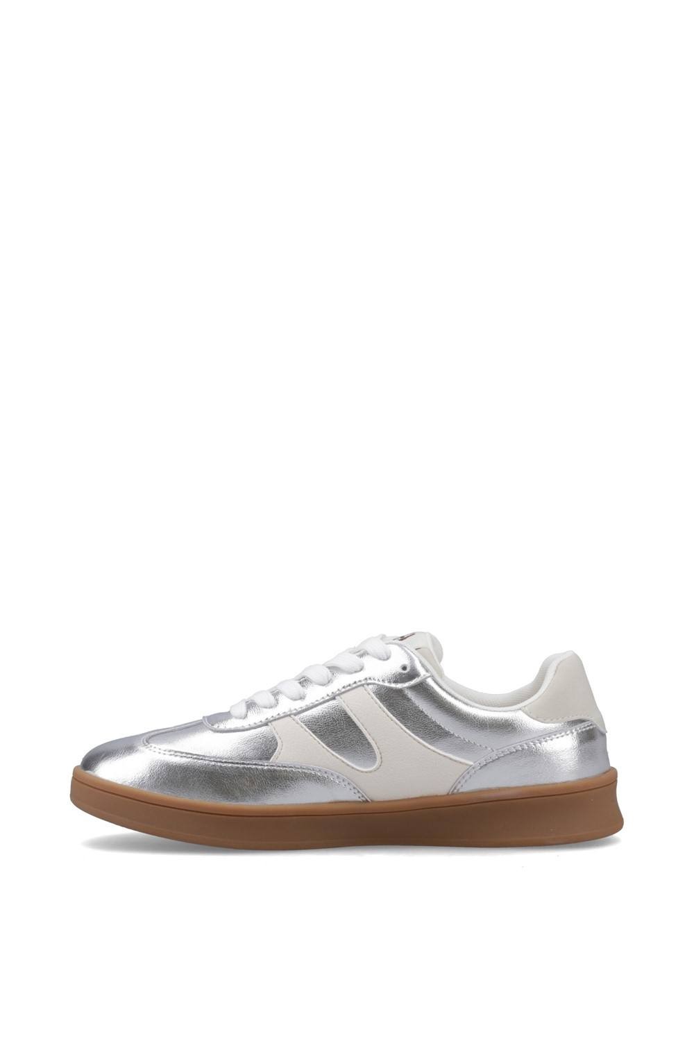 Hush Puppies Maura Suede Women's Silver Trainers - image 4