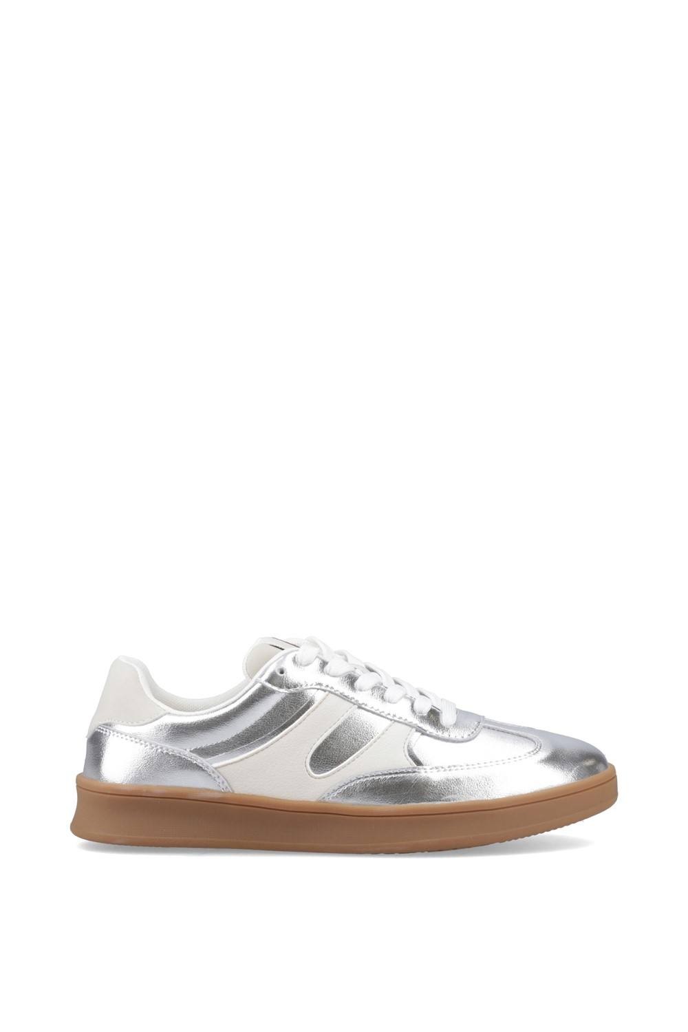 Hush Puppies Maura Suede Women's Silver Trainers - image 5