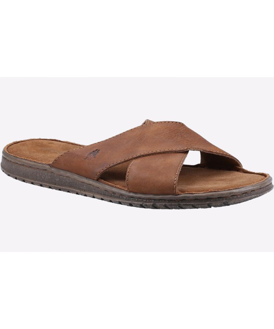 Hush Puppies Nile Cross Over Leather Men's Brown Sandals - image 2