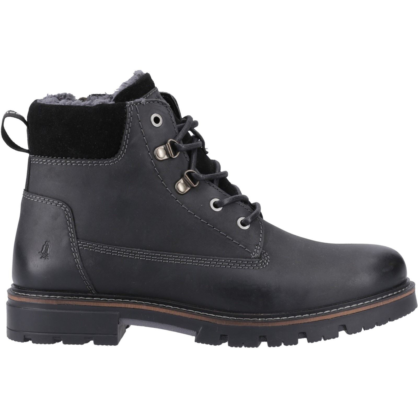 Hush Puppies Pier Leather Men's Black Ankle Boots - image 5