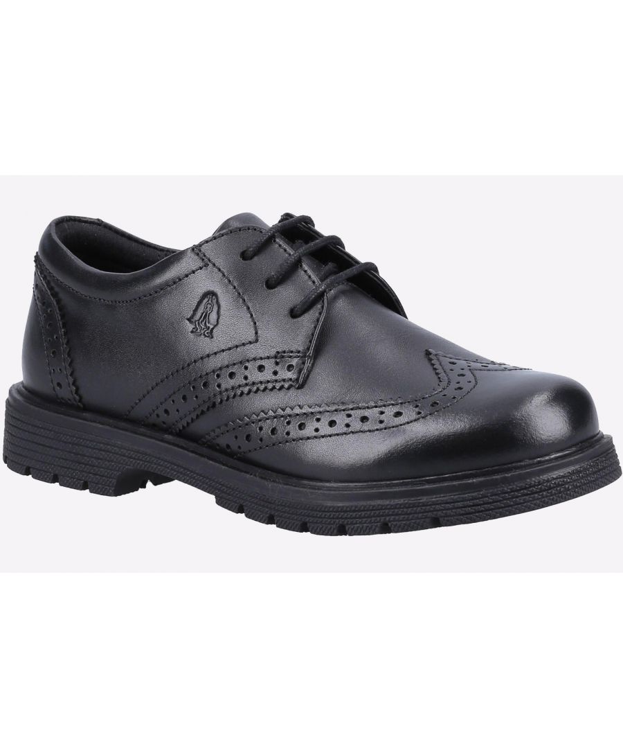 Hush Puppies Sally Leather Youth Black Brogues - image 2
