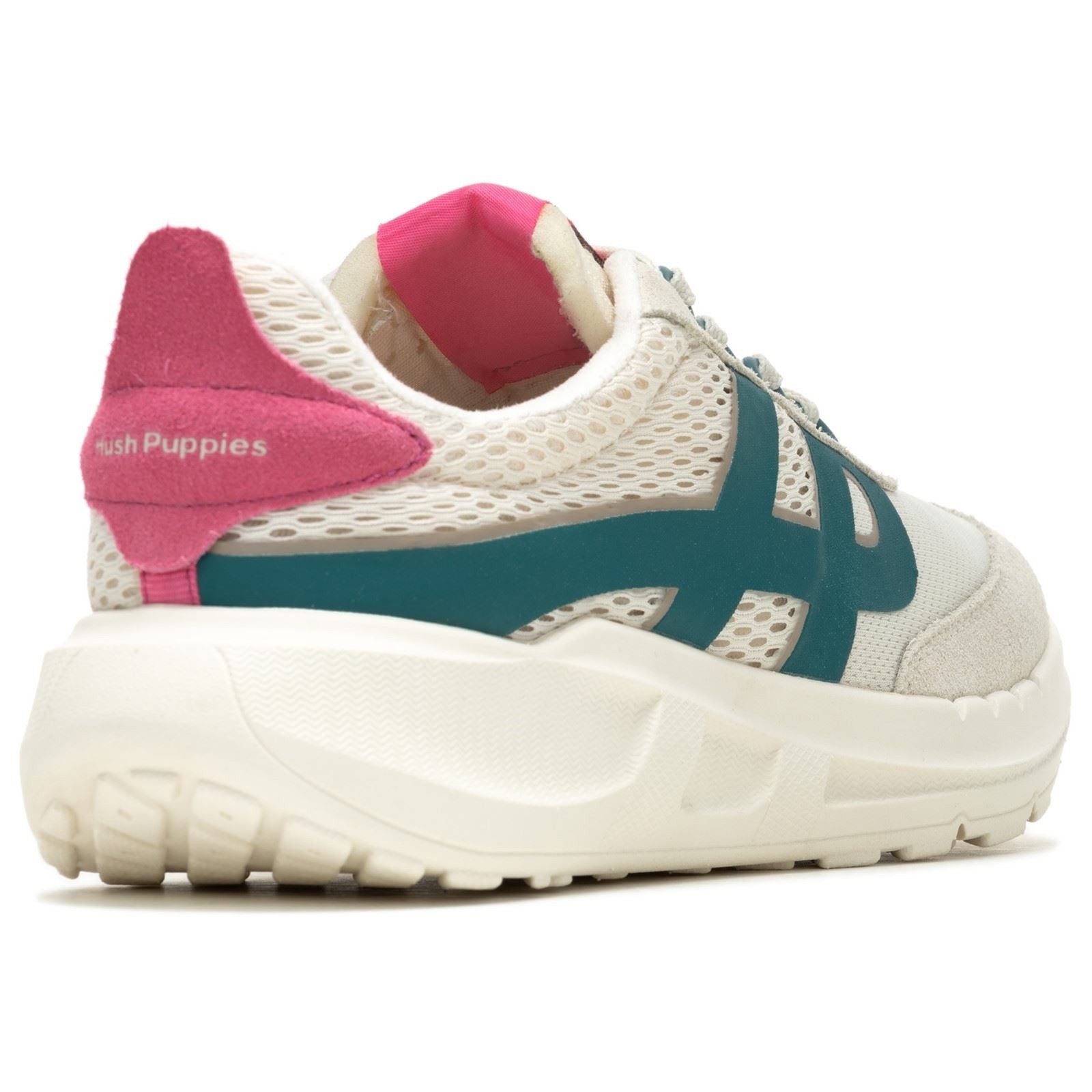Hush Puppies Seventy8 Retro Runner Suede Women's Stone/Pink Trainers - image 2