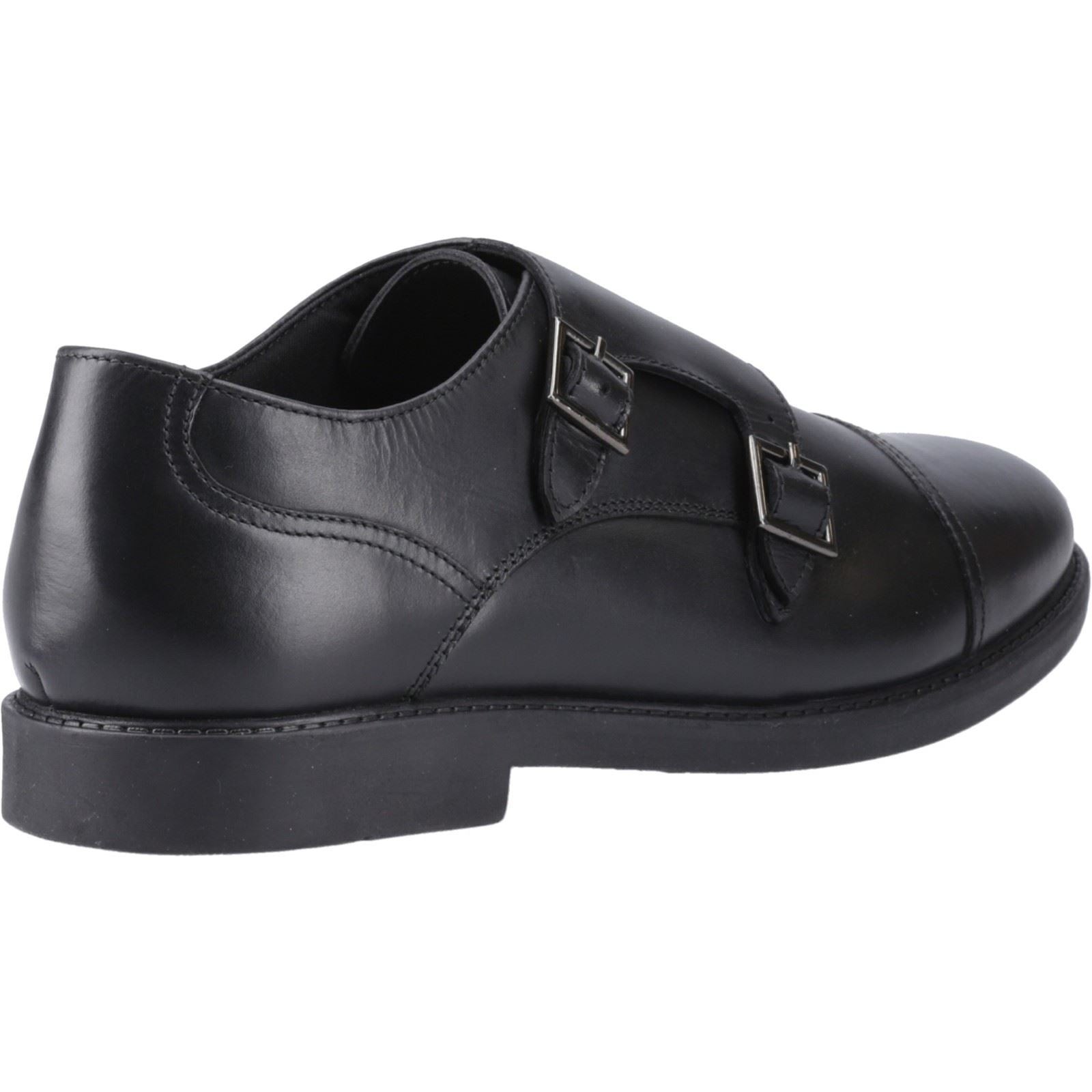 Hush Puppies Tim Monk Leather Youth Black Shoes - image 2