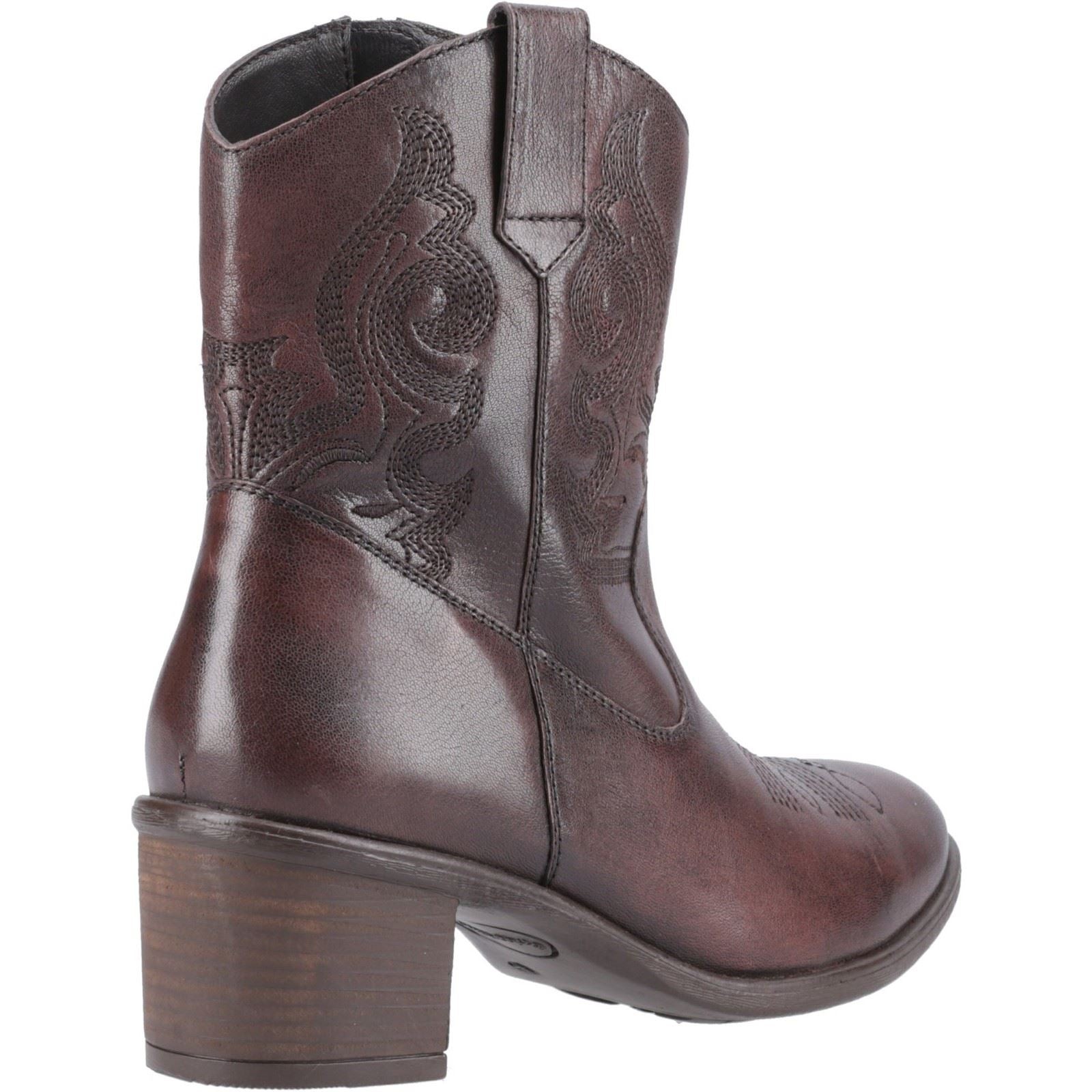 Hush Puppies Wynn Leather Women's Chocolate Heeled Ankle Boots - image 2
