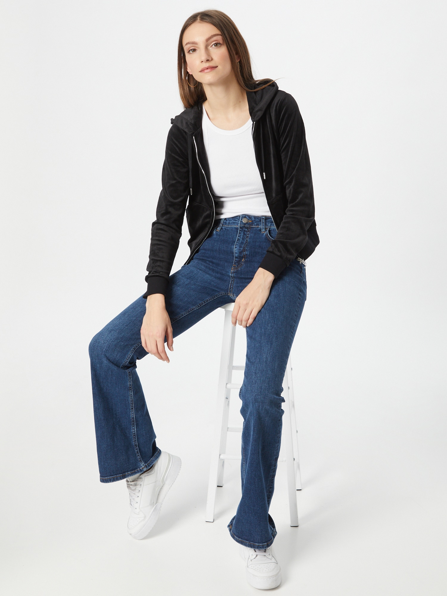 Juicy Couture Robertson Classic Jacket Polyester Women's Black Hooded Sweatshirt - image 4
