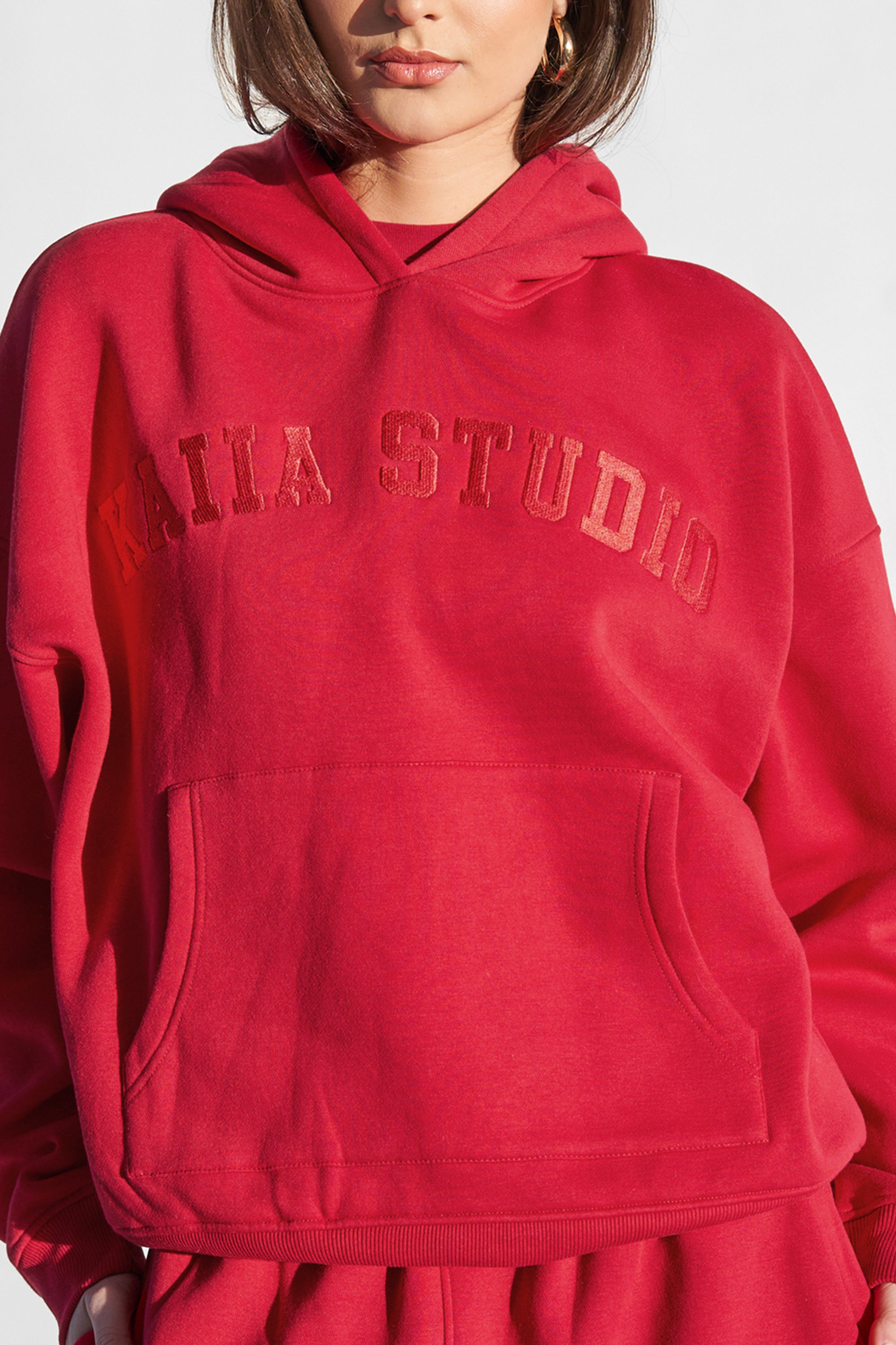Kaiia Studio Oversized Hoodie Red - image 4
