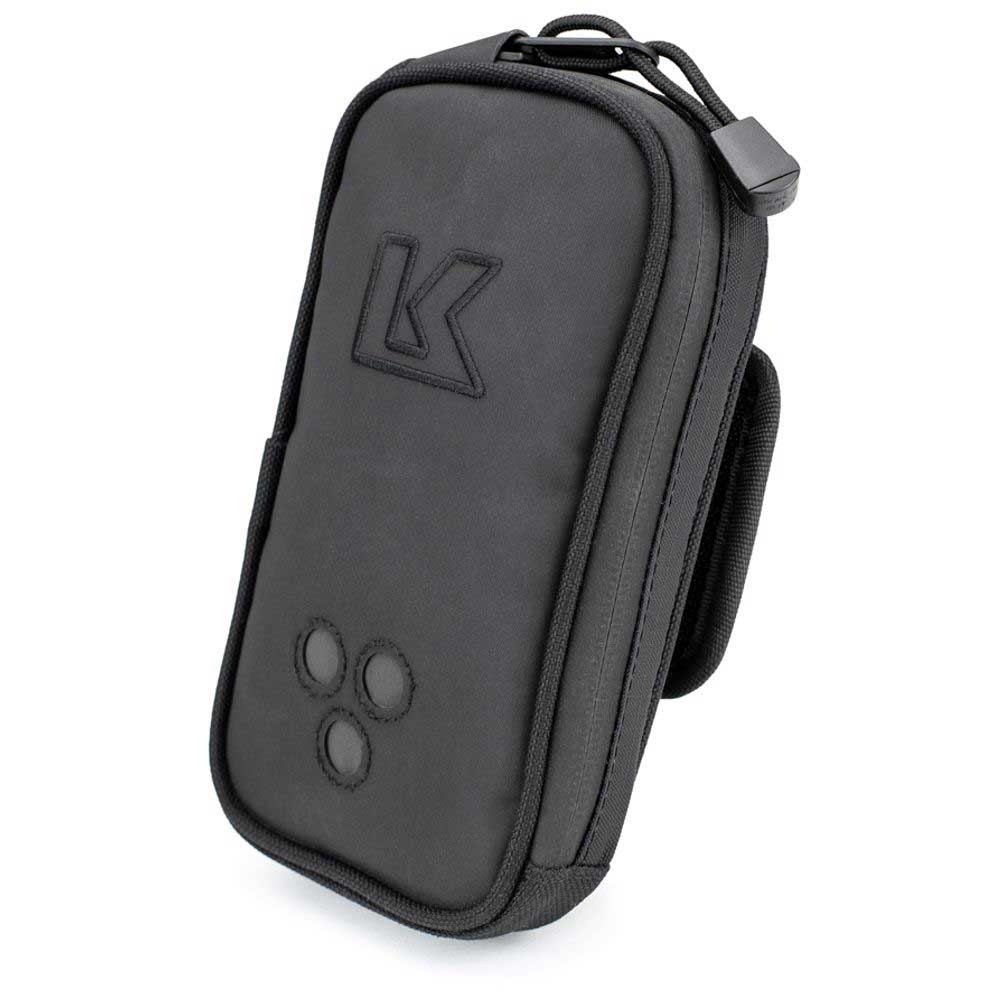 Black Kriega Harness Pocket XL waist bag featuring a durable material, zippered closure, and three attachment points, measuring 18 cm x 9 cm.