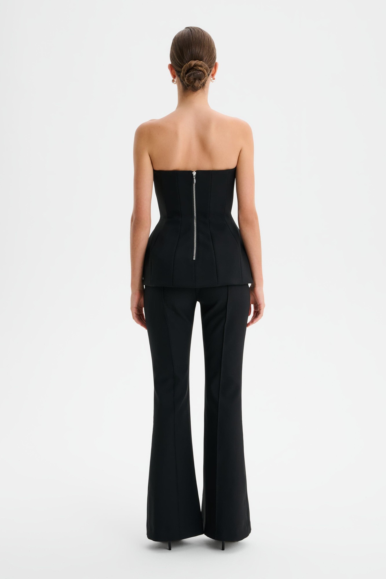 Lavish Alice AMY Structured Strapless Jumpsuit in Black XL UK16 - image 4
