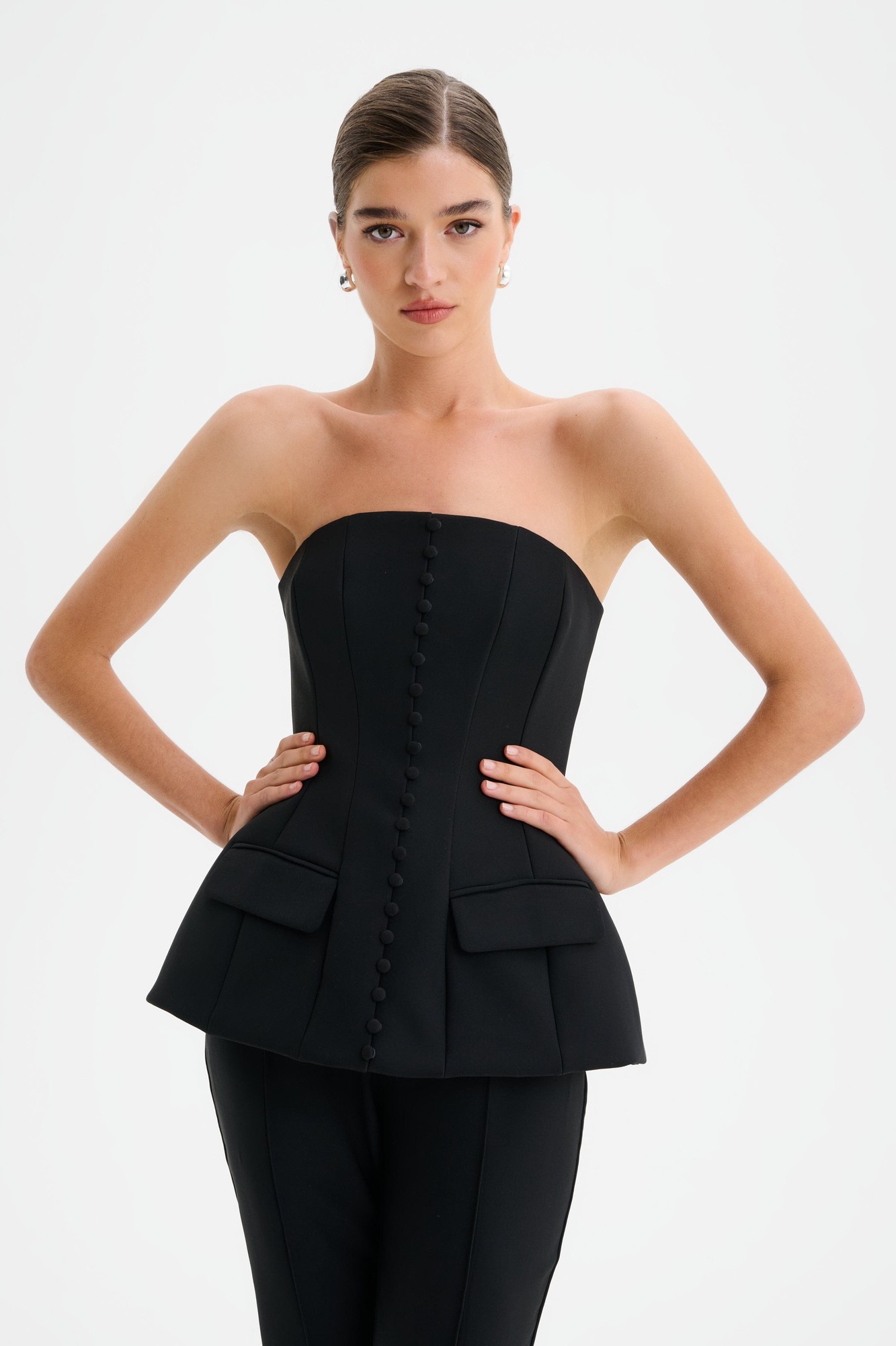 Lavish Alice AMY Structured Strapless Jumpsuit in Black XXL UK18 - image 3