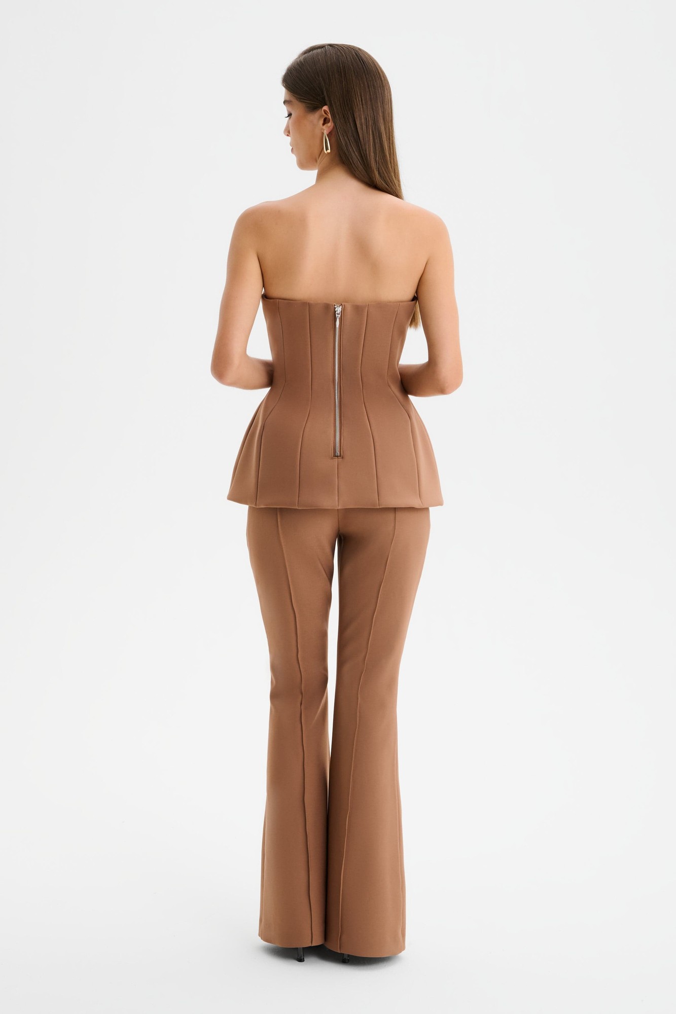 Lavish Alice AMY Structured Strapless Jumpsuit in Brown XXL UK18 - image 4