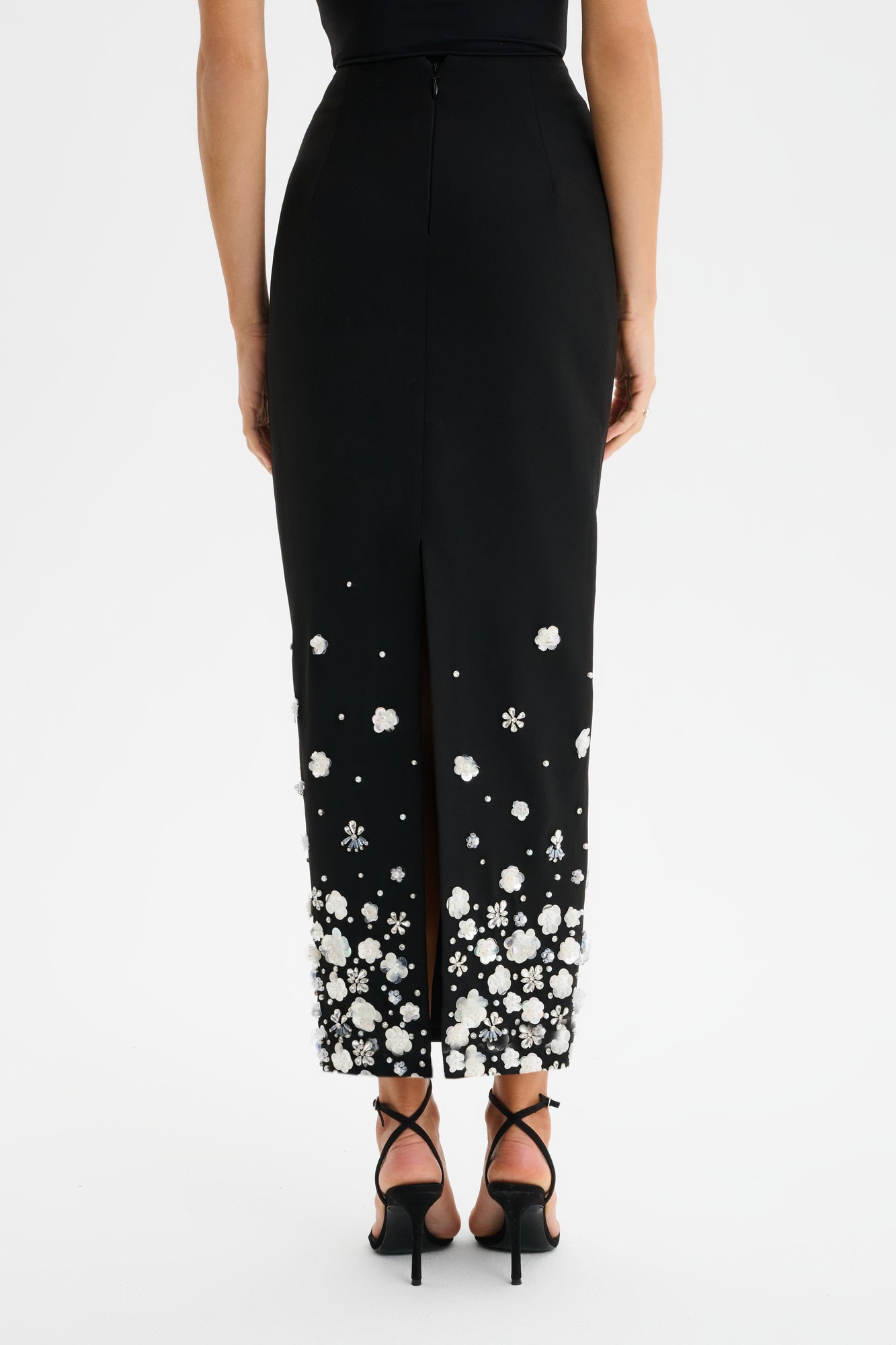 Lavish Alice ELARA Ombre Embellished Maxi Skirt in Black XXL UK18 - image 4