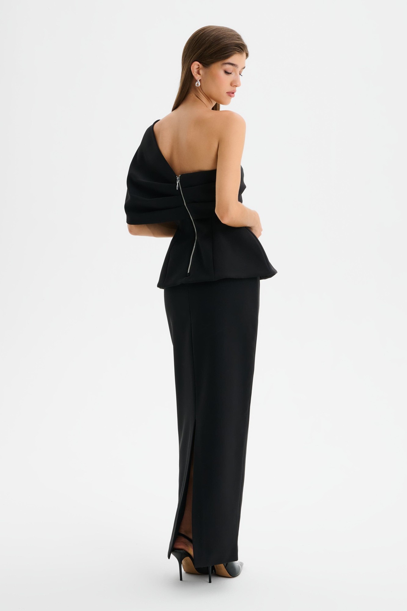 Lavish Alice GIOVANNA Twisted Cape Shoulder Maxi Dress in Black XL UK16 - image 4