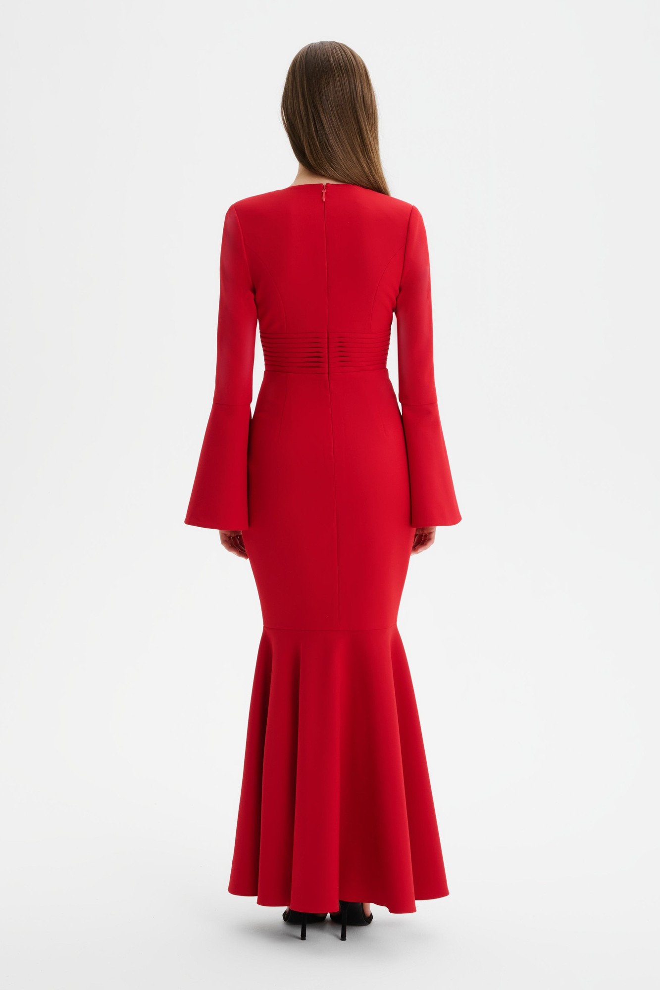 Lavish Alice JOSIE Fluted Sleeve Fishtail Maxi Dress in Red XXL UK18 - image 5