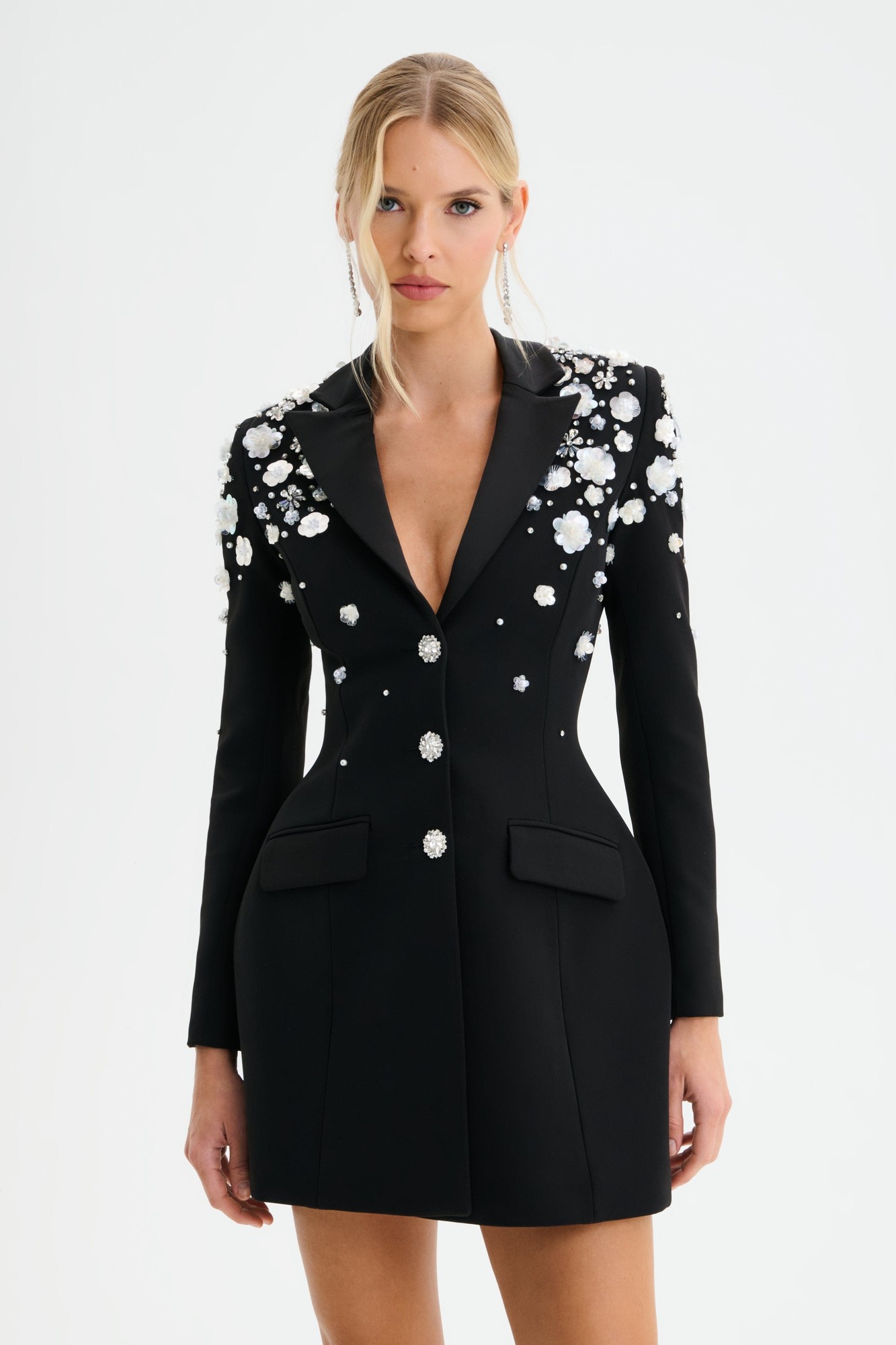 Lavish Alice LOLA Ombre Embellished Hourglass Structured Blazer Mini Dress in Black XXL UK18 - image 2