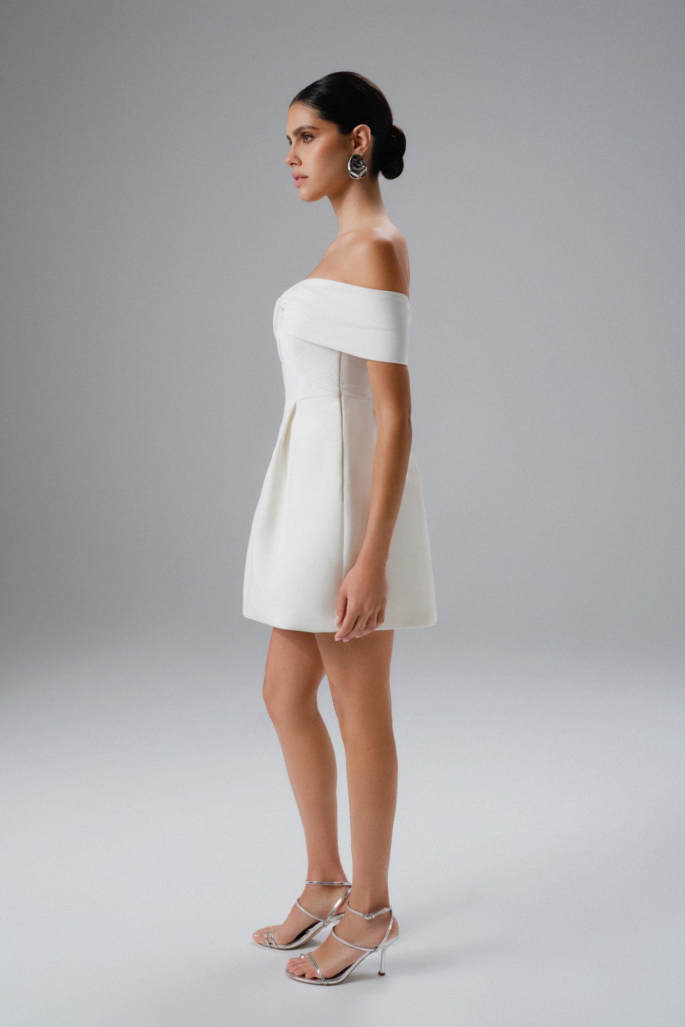 Lavish Alice MILA Twisted One Shoulder Mini Dress in White XS UK6 - image 4