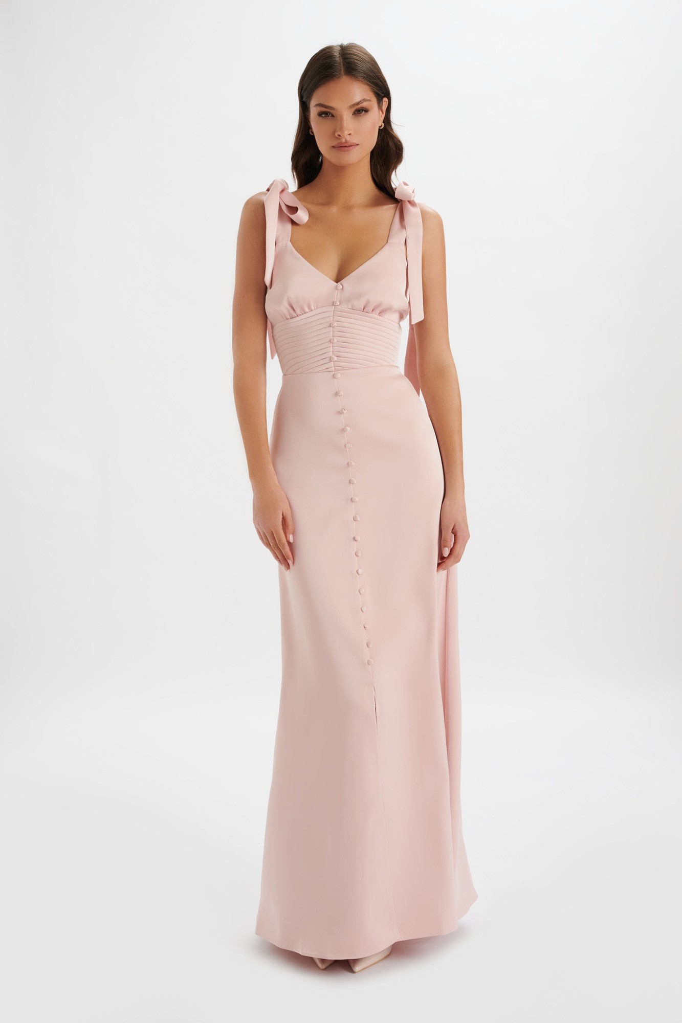 Lavish Alice REVE Satin Tie Shoulder Maxi Dress in Pink XL UK16 - image 2