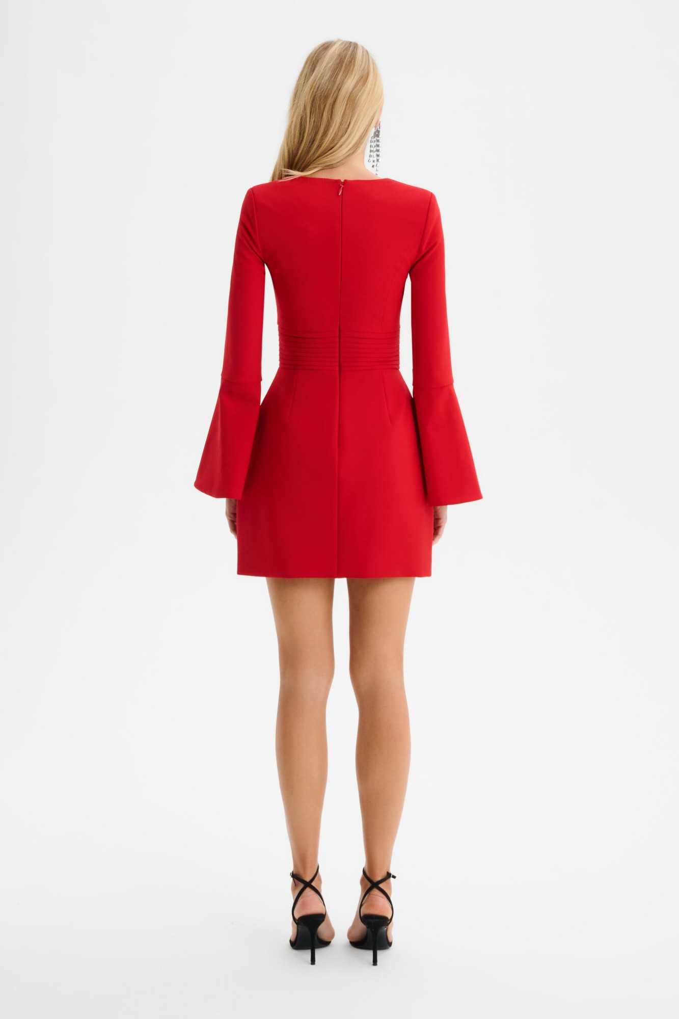Lavish Alice ROMY Square Neck Fluted Sleeve Mini Dress in Red XXL UK18 - image 5