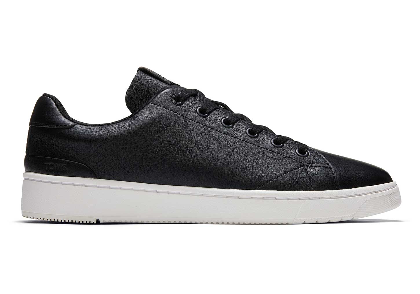 TOMS TRVL LITE Black Leather Lace-up Sneaker
